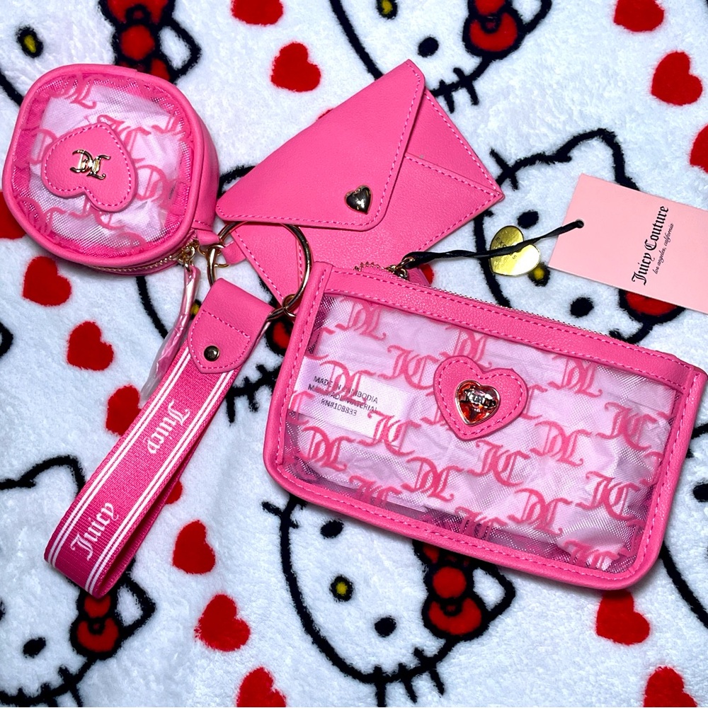 Juicy Couture Pink wristlet Set